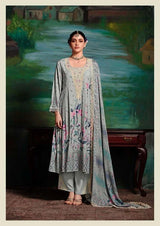 Noor-e-Lilac suit set with embroidered Dupatta