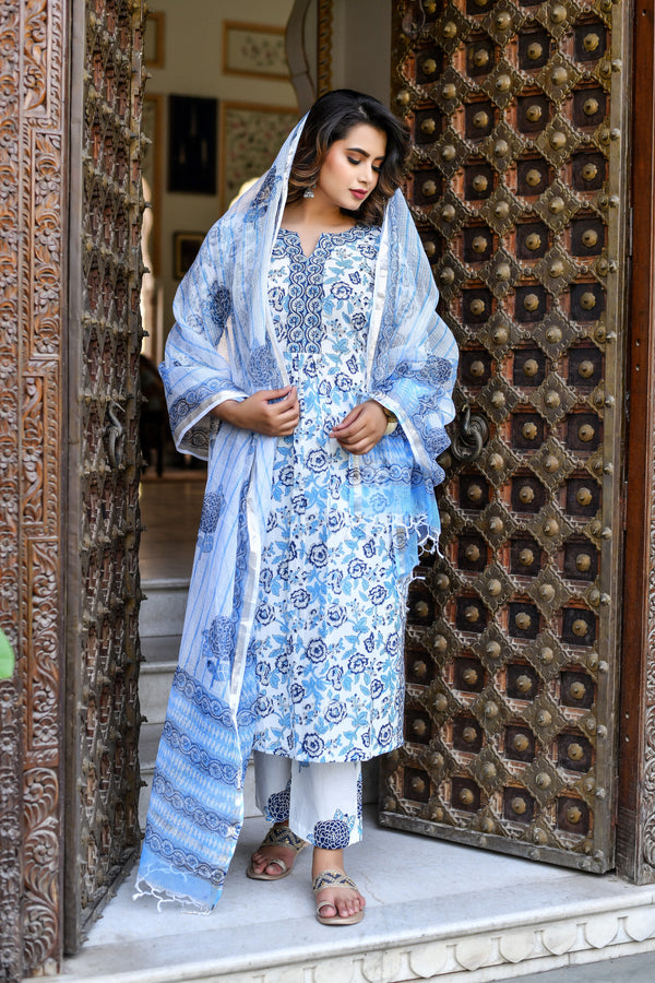 Comfortable Blues Kurta And Pant only
