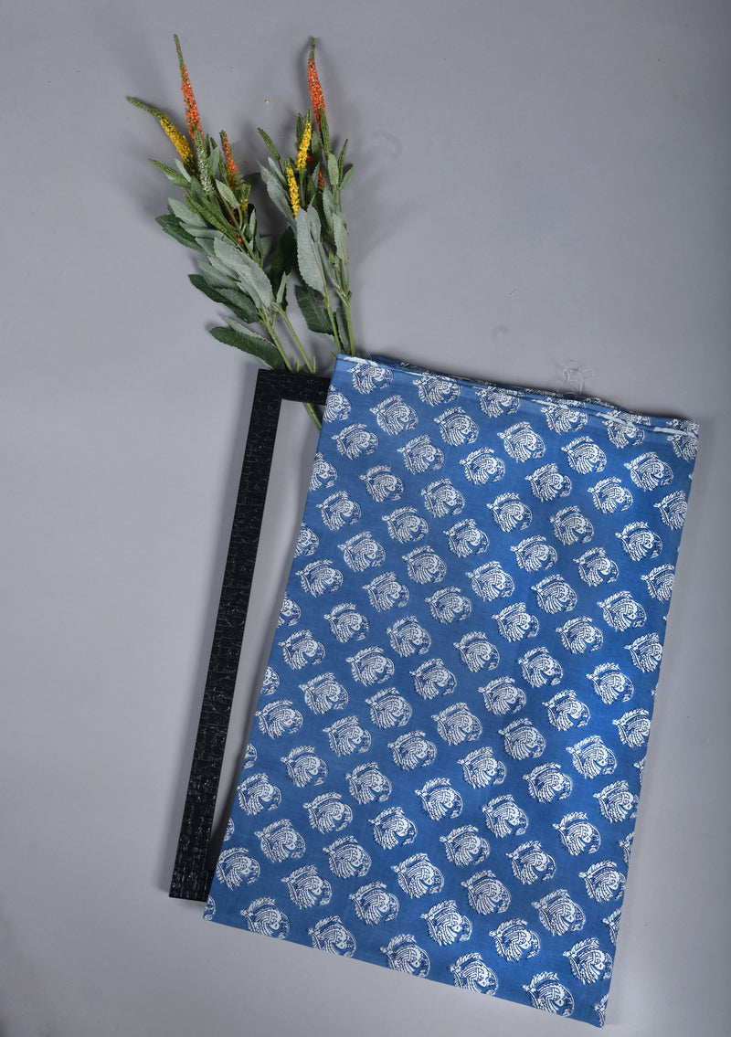 Azure Floral Fabric Cotton (WIDTH 44 INCHES)