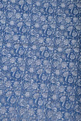 Azure Floral Fabric Cotton  (WIDTH 44 INCHES)