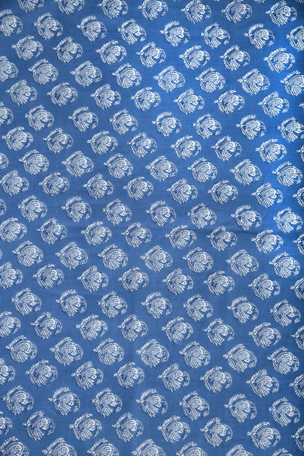 Azure Floral Fabric Cotton (WIDTH 44 INCHES)