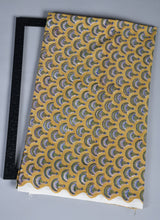 Mustard Treasure Mul Handblock Fabric (WIDTH 44 INCHES)
