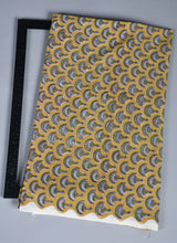 Mustard Treasure Mul Handblock Unstitched  Suit set