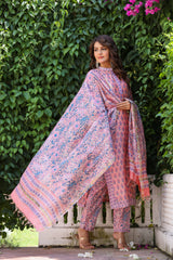 Gulbadan Chanderi Handblock Suit Set
