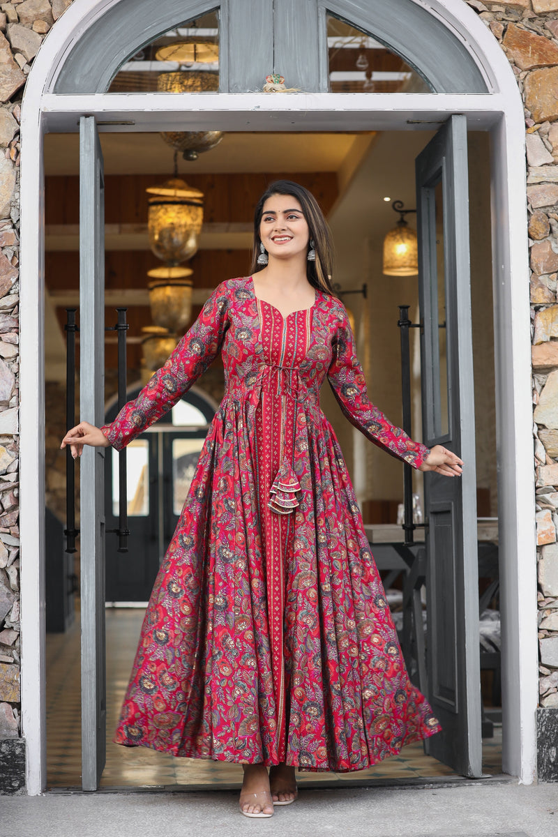 Buy online Cotton Anarkali Dress With Dupatta from ethnic wear for Women by  Fashion Of Ariya for ₹2199 at 25% off | 2024 Limeroad.com