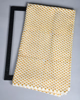 Yellow Desire Mul Handblock Fabric (WIDTH 44 INCHES)