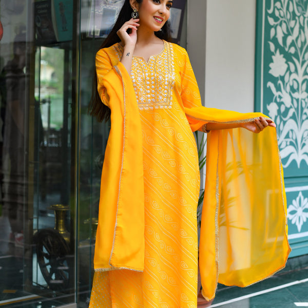 Rajasthani Jaipuri Royal Wedding Style Salwar Kameez With Bandhani Dupatta  Suits Indian Pakistani Mehendi Functions Wear Trouser Pant Dress - Etsy