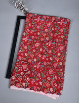 Red Handblock Fabric (WIDTH 42 INCHES)