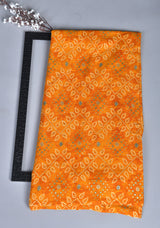 Orange Bandhani Fabric (WIDTH 44 INCHES)