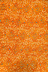 Orange Bandhani Fabric (WIDTH 44 INCHES)