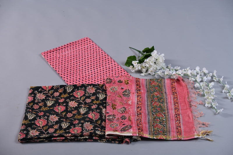 Premium Floral Unstitched Suit Set
