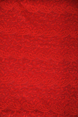 Embellished Red Georgette Fabric (WIDTH 42 INCHES)