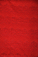 Embellished Red Georgette Fabric (WIDTH 42 INCHES)