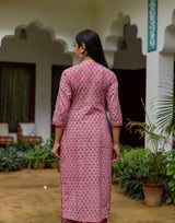 Gulabi Ethnic Handblock Printed Kurta Only