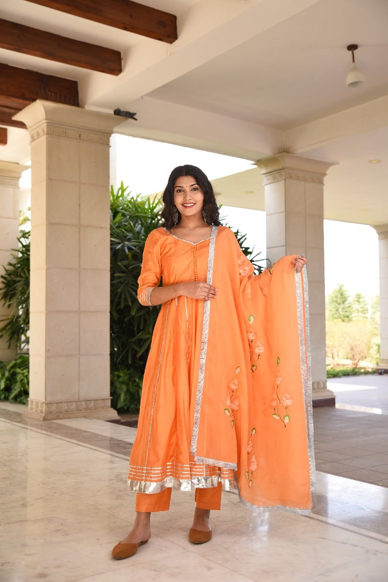 Sienna Handpainted Silk Suit Set