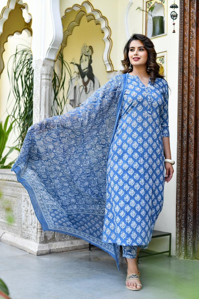 Unstitched cotton suits sales with cotton dupatta