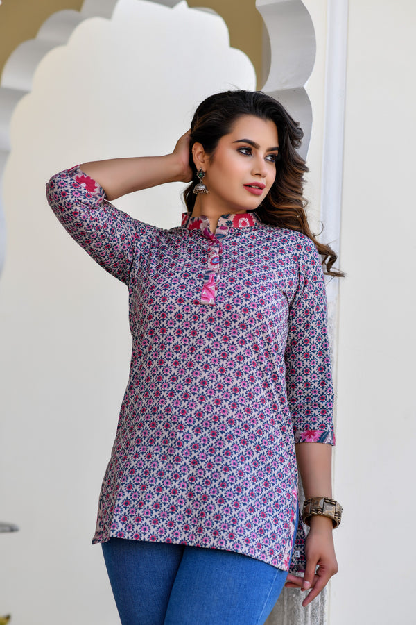 Office wear Cotton Short Kurta