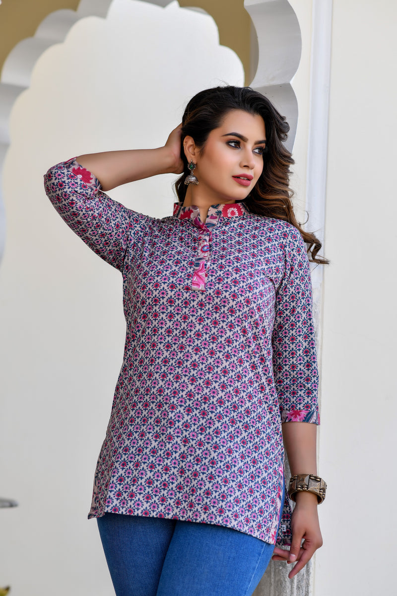 Office wear Cotton Short Kurta