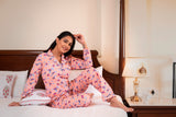 A Gleaming Shade Of Pink Cotton Night Suit