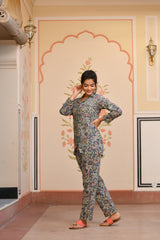 An Absolute Chic Handblock Cotton Night Suit