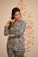 An Absolute Chic Handblock Cotton Night Suit