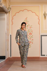 An Absolute Chic Handblock Cotton Night Suit