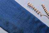 Navy Blue Pure Cotton Silk Fabric (Width 42 Inch )