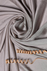 Beige Solid Silk Fabric