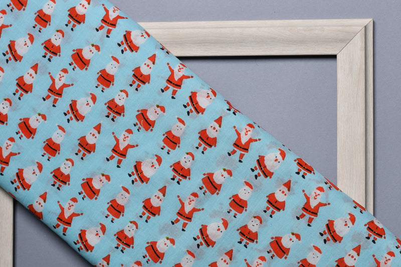 Santa For All Seasons Cotton Unstitched FABRIC