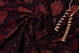 MAROON GOLD  FABRIC (WIDTH 44 INCHES)