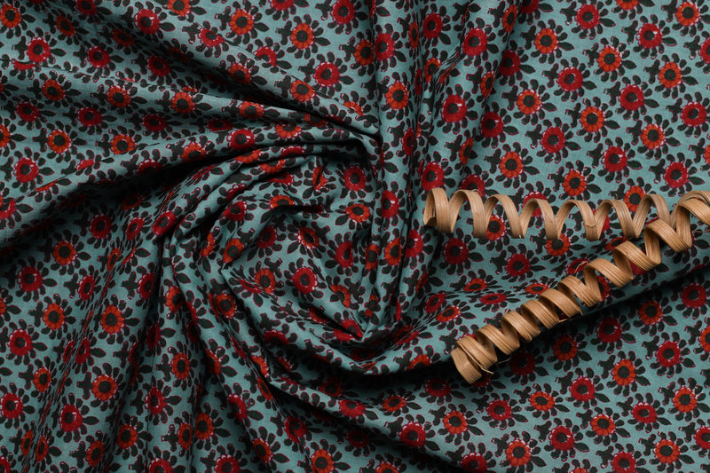 DOWN TO EARTH FLORAL FABRIC (WIDTH 44 INCHES)