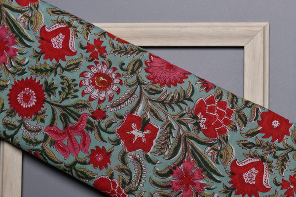 DOWN TO EARTH FLORAL FABRIC (WIDTH 44 INCHES)