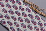 Beautiful Baby Blue Cotton Handblock Fabric (WIDTH 44 INCHES)