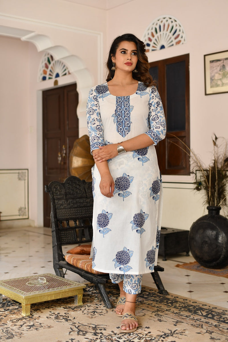 Blue Lily Kurta And Pant Only