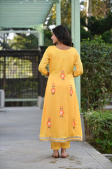 Morning Dawn Handpainted silk suit set