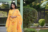 Morning Dawn Handpainted silk suit set