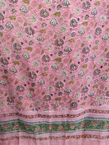 Vanity Green Rose Handblock Chanderi Dupatta Suit SET