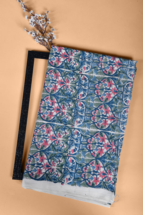 Royal Affairs Handblock Fabric (WIDTH 44 INCHES)