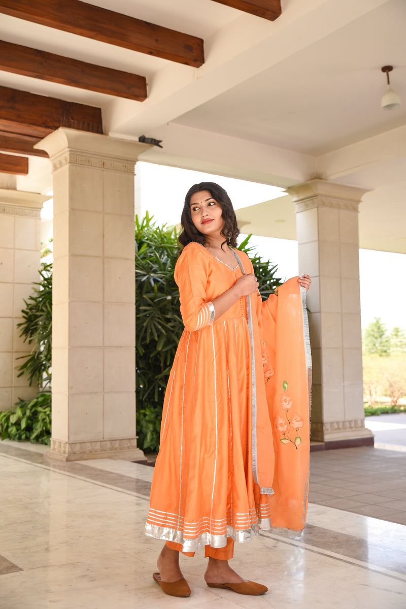 Sienna Handpainted Silk Suit Set