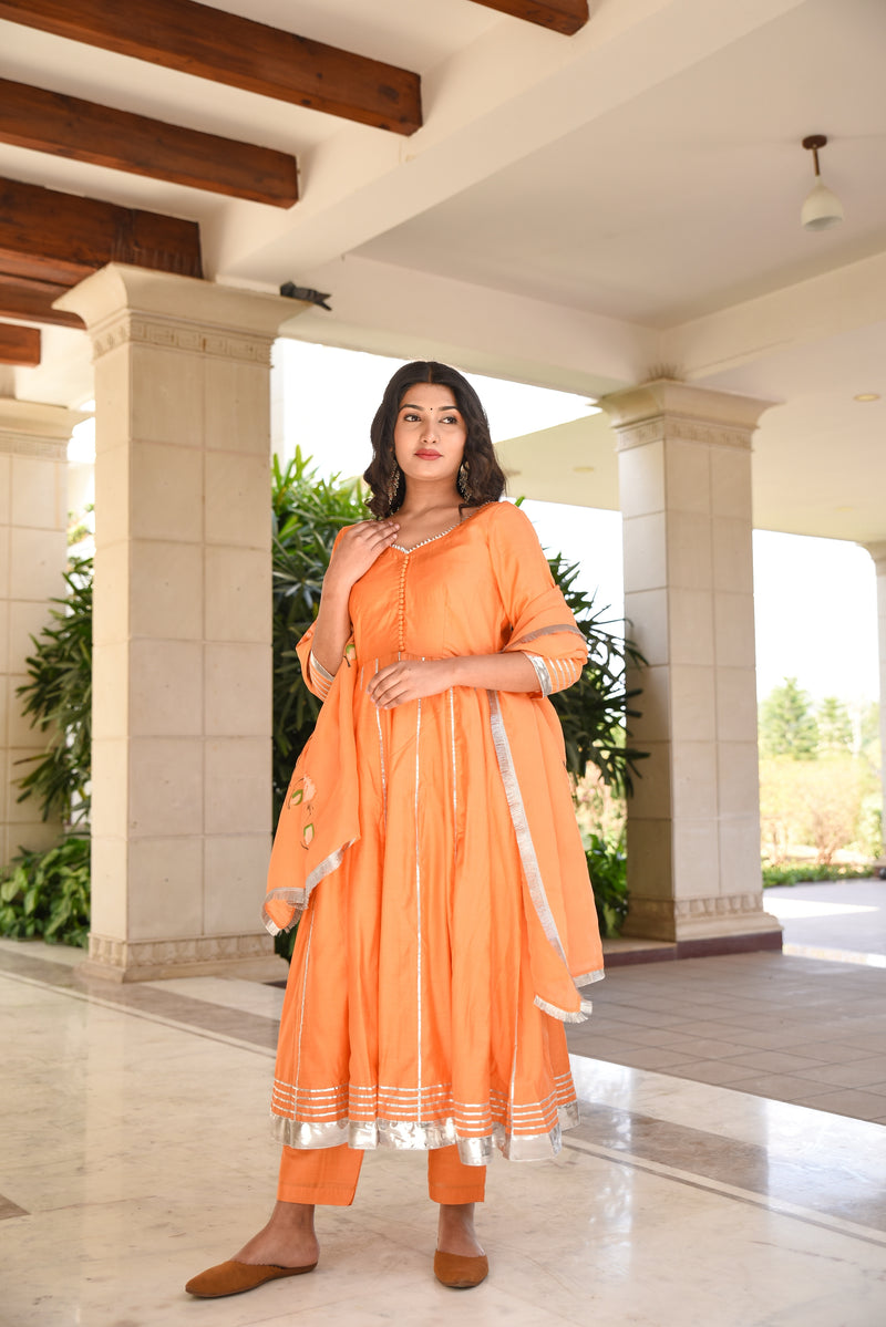 Sienna Handpainted Silk Suit Set