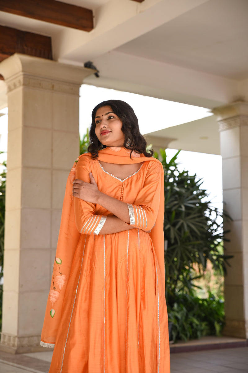 Sienna Handpainted Silk Suit Set