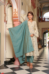 Naaz Flared Sleeves Silk Suit Set