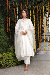 Ujjwala Hand Painted Pure Muslin Suit Set