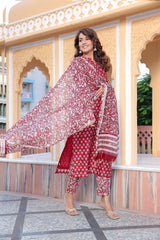 Geetanjali Chanderi Handblock Suit Set