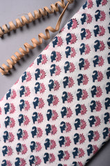 BEAUTIFUL GATHER FLORAL HANDBLOCK PRINT( MUL ) COTTON FABRIC (WIDTH 44 INCHES)