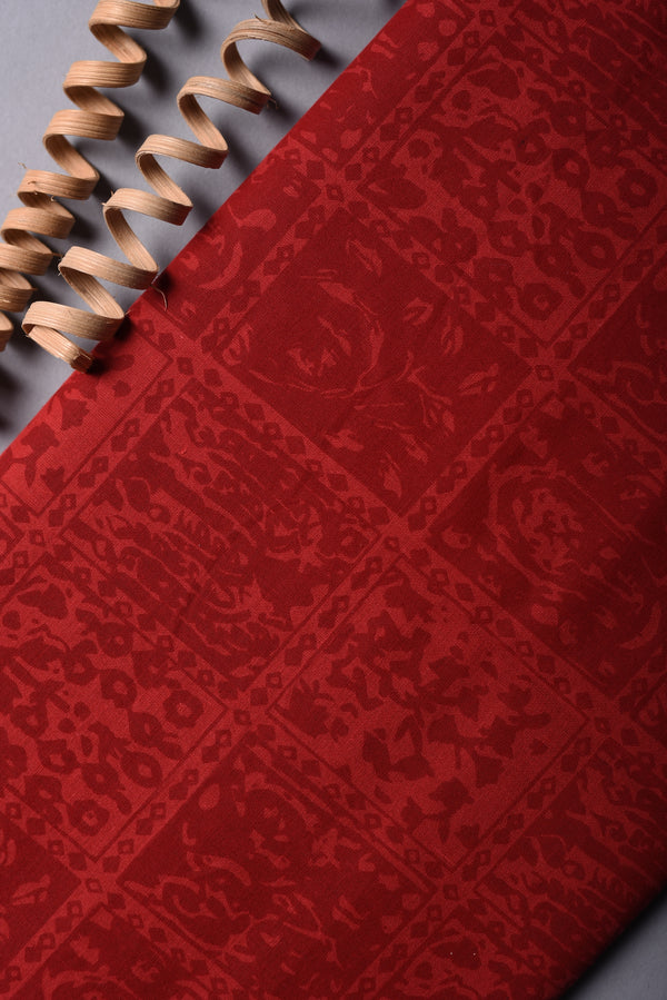 RED FESTIVE FABRIC (WIDTH 44 INCHES)