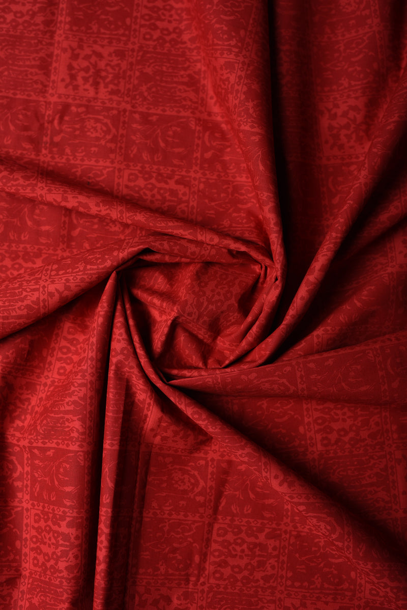 RED FESTIVE FABRIC (WIDTH 44 INCHES)