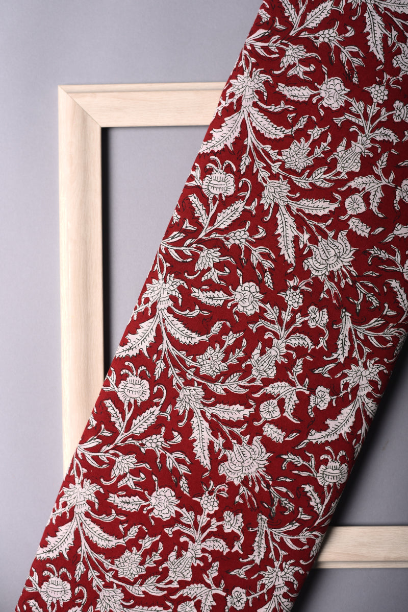 MESMERIZING MAROON FABRIC (WIDTH 42 INCHES)
