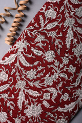 MESMERIZING MAROON FABRIC (WIDTH 42 INCHES)