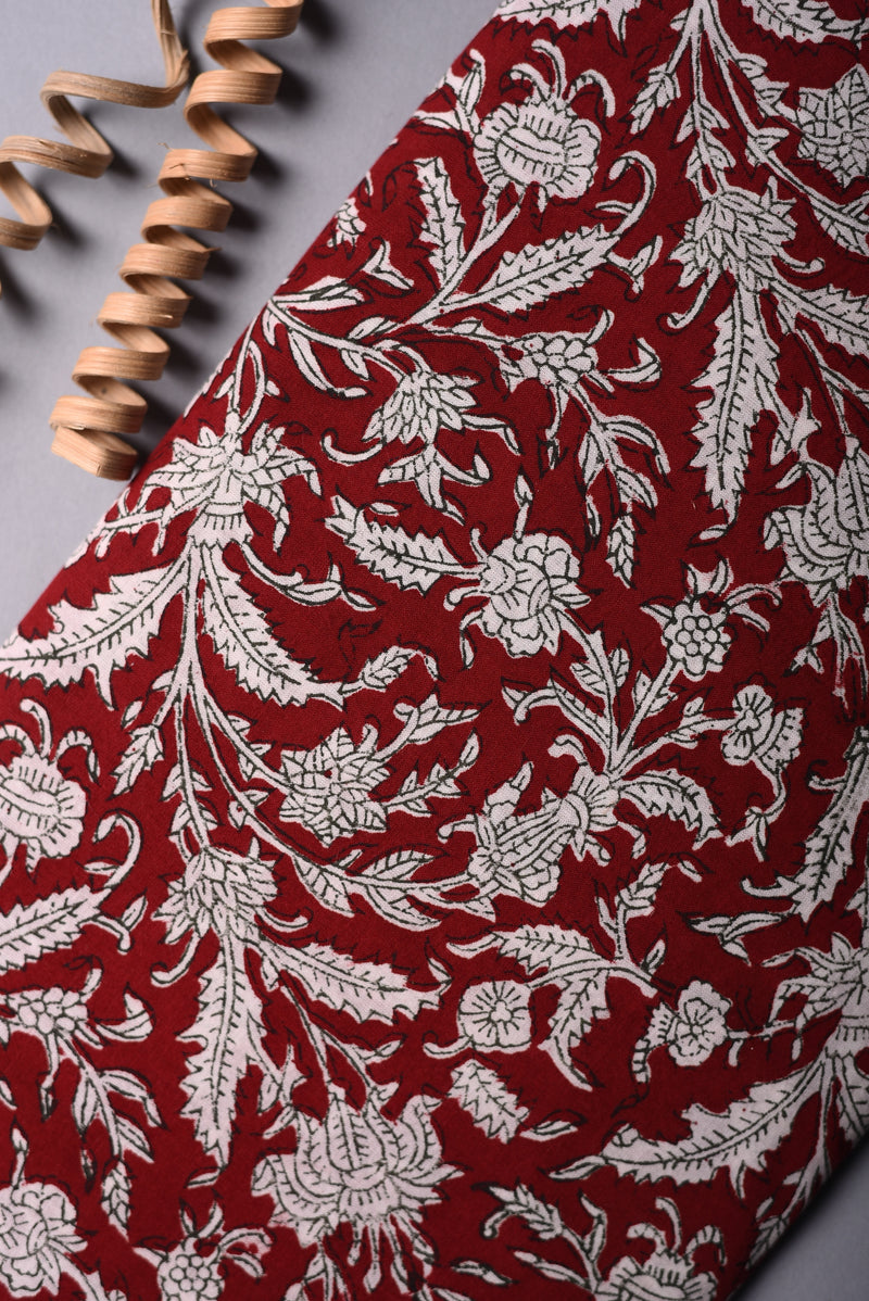 MESMERIZING MAROON FABRIC (WIDTH 42 INCHES)